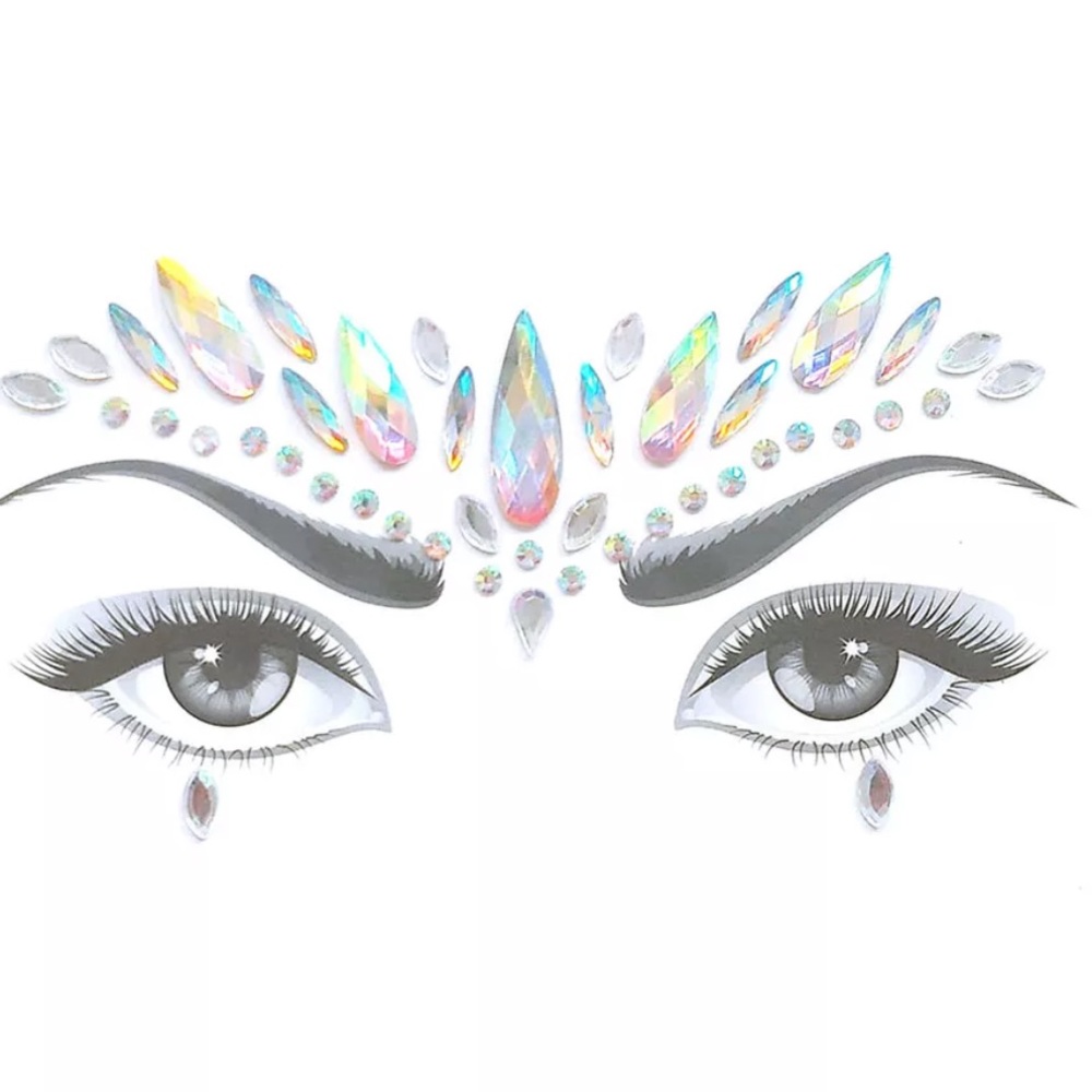 Festival & Rave Crystal Face Stickers